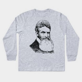 John Brown Sketch - History, Abolitionist, Leftist, Harpers Ferry Kids Long Sleeve T-Shirt